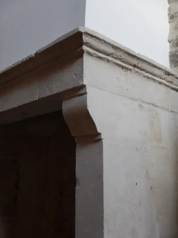 2 manteau linteau cheminée ancienne foyer ouvert pierre blanche boëcé percwebp